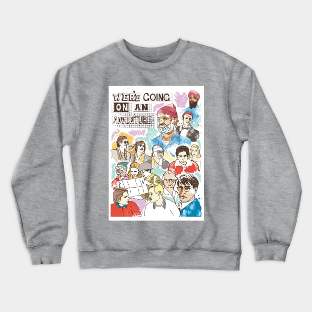 Wes Anderson Gang Crewneck Sweatshirt by geolaw